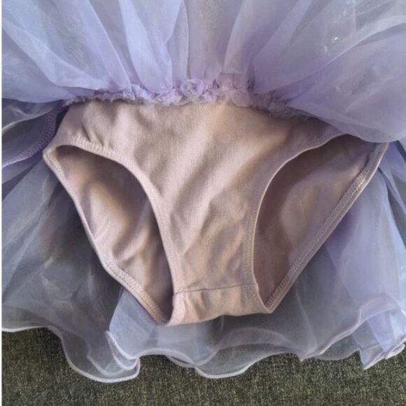 Fly Pig Sequin Dance Recital Outfit Purple Toddler Tutu Leotard Skirt Kids 3-5 - Picture 6 of 8
